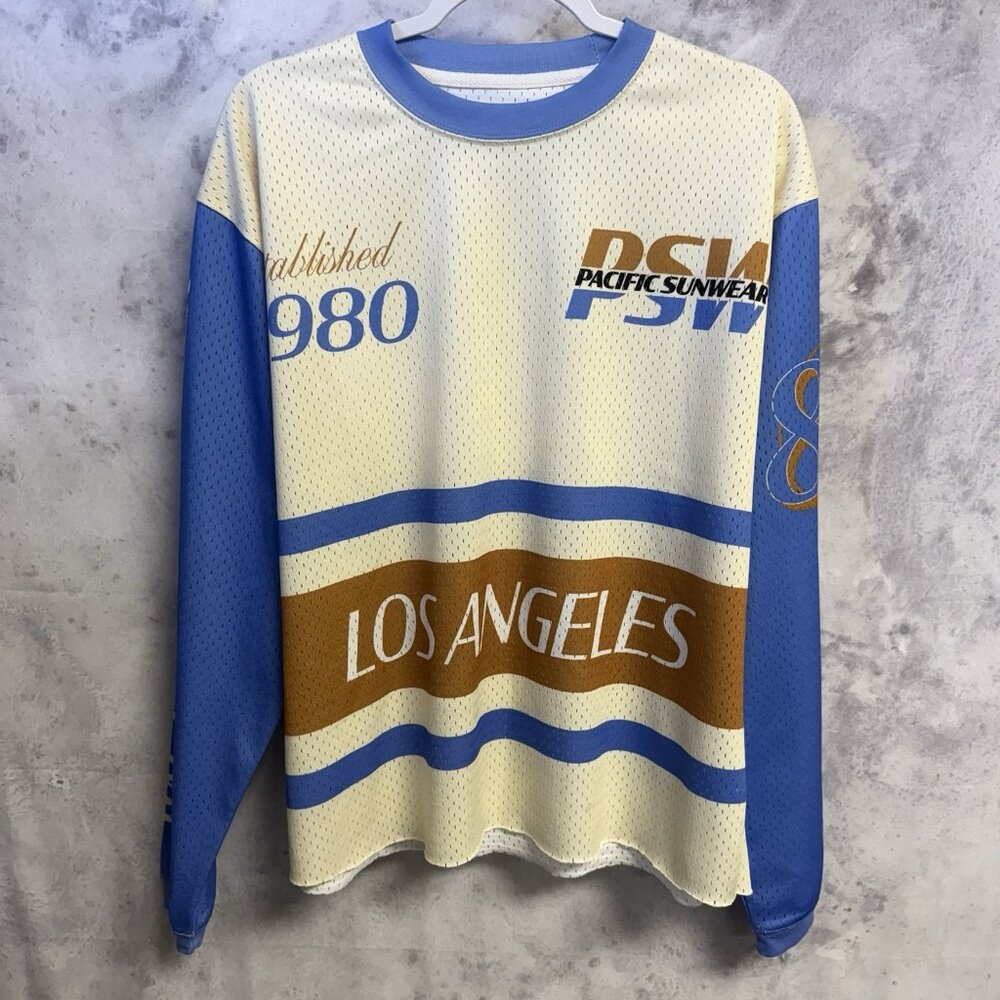 Pacific Sunwear Pacsun Los Angeles Jersey Mens Large 23x25.5 Long Sleeve